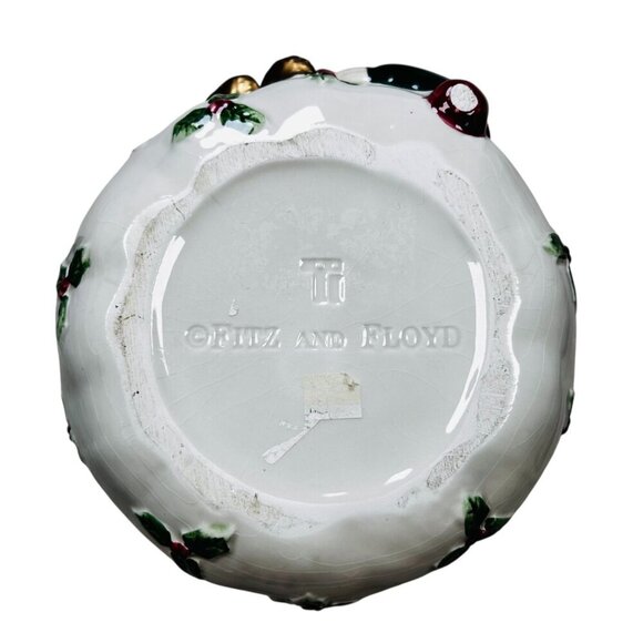 Fritz And Floyd Old World Santa Bag Cachepot Bowl Christmas Red - Picture 4 of 6